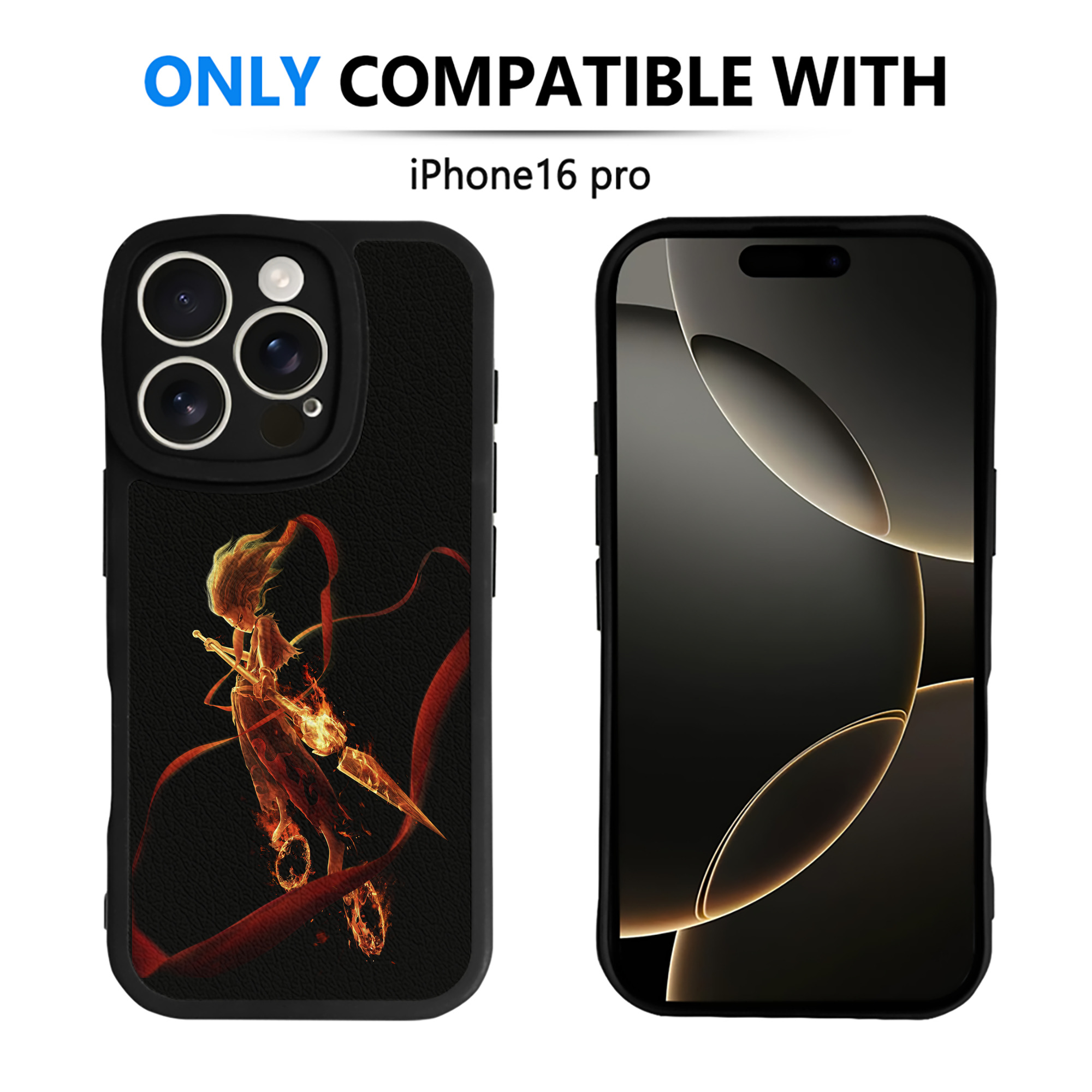 （画像用） Ne Zha 2 ナタ 魔童の大暴れ 【iPhone 16シリーズ対応】シリコンスマホケース（レザー調） 材質：シリコン